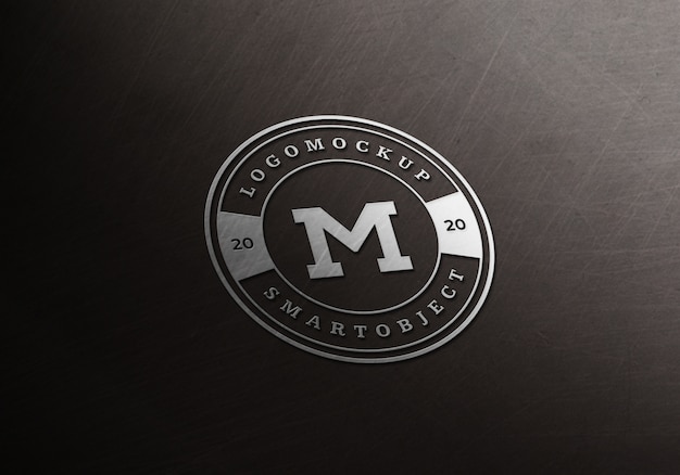 PSD logotipo de plata mockup premium psd