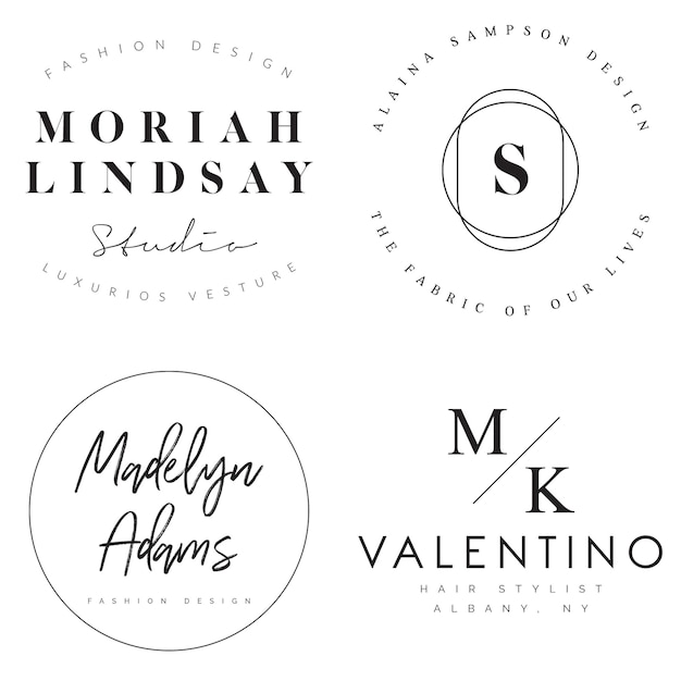 Logotipo pré-fabricado mínimo PSD