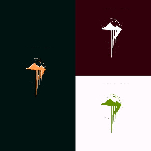 El logotipo del Premio Creativo por el Cambio Climático con una capa de hielo que se derrite un diseño vectorial creativo y único