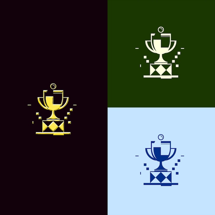 PSD logotipo del premio de diseño de producto con un producto y un trofeo incorp diseños vectoriales creativos y únicos