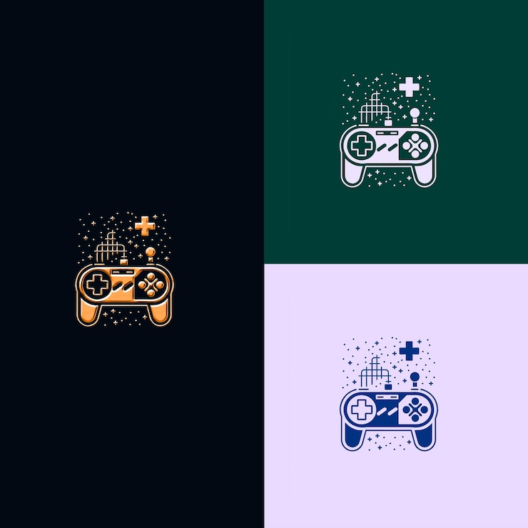 PSD logotipo del premio de juego de arcade con un joystick y un pixel art para d diseños vectoriales creativos y únicos