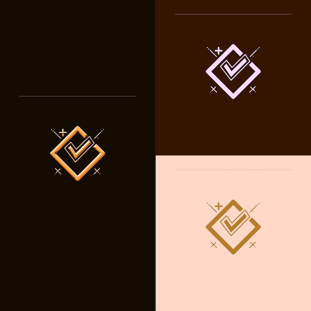 Logotipo del Premio a la Mejor Práctica con una marca de comprobación y una estrella Utilizi Diseños vectoriales creativos y únicos