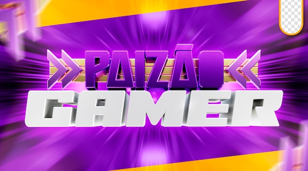 logotipo promocional gamer dad 3d para mídias sociais e campanhas digitais dia dos pais no brasil