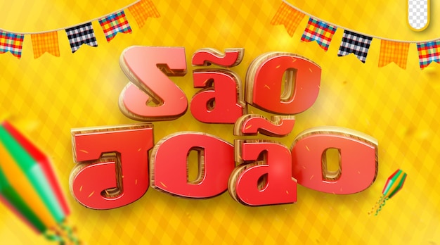 logotipo promocional ofertas 3d de sao joao arraia festa junina no brasil mídias sociais