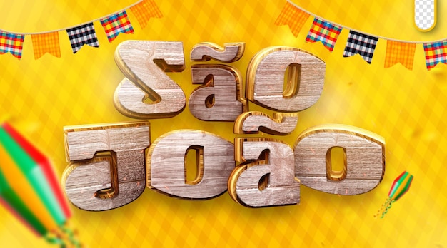 logotipo promocional ofertas 3d de sao joao arraia festa junina no brasil mídias sociais