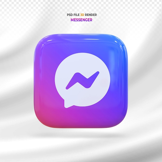 Logotipo de redes sociales de whatsapp 3d render