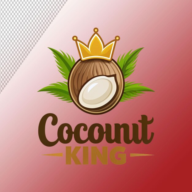 El logotipo del rey del coco en un fondo transparente
