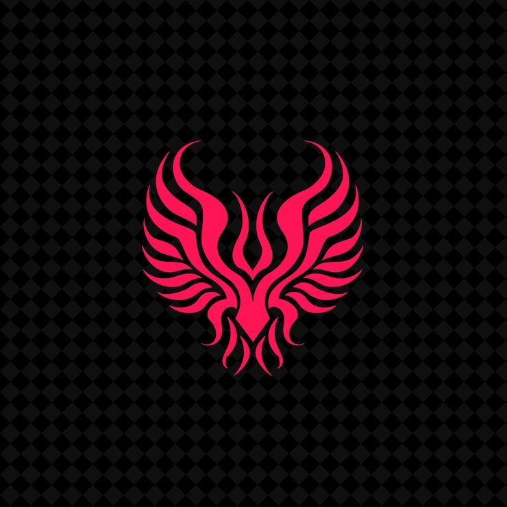 PSD un logotipo rojo y negro con un símbolo de fuego en un fondo negro