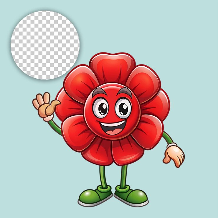 PSD el logotipo de la rosa en fondo transparente
