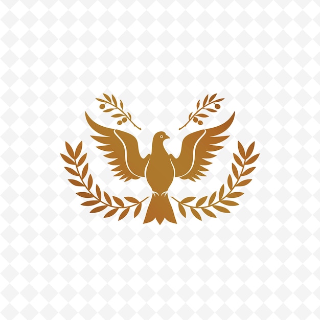 El logotipo de Serene Columbine con paloma decorativa Diseño vectorial creativo de la colección de la naturaleza