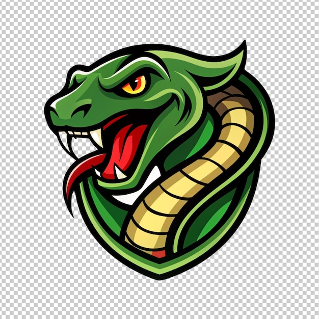 El logotipo de la serpiente en un fondo transparente