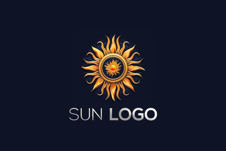 PSD logotipo del sol_logotipo del sol abstracto_diseño del logotipo del sol_diseño del logotipo del sol infinito