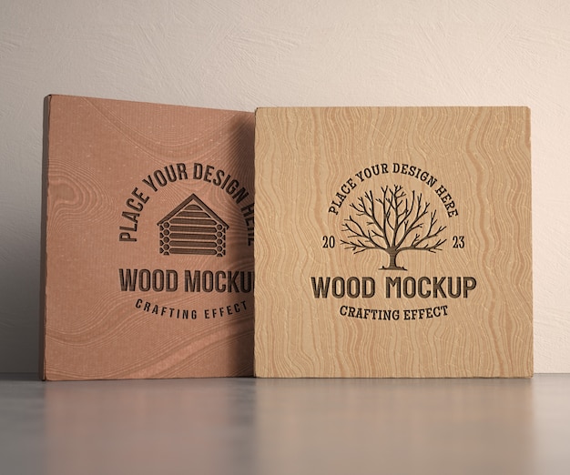 Logotipo de tablero de madera