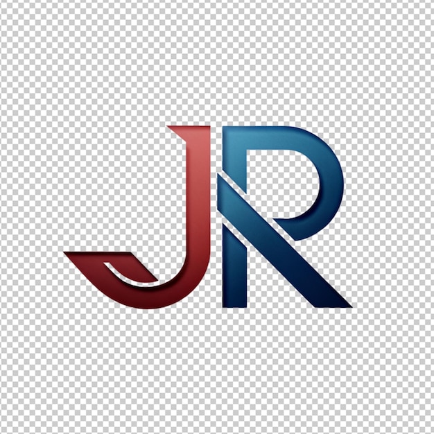 PSD el logotipo de texto de jr en fondo transparente