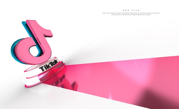 Logotipo de la tienda Tiktok 3d