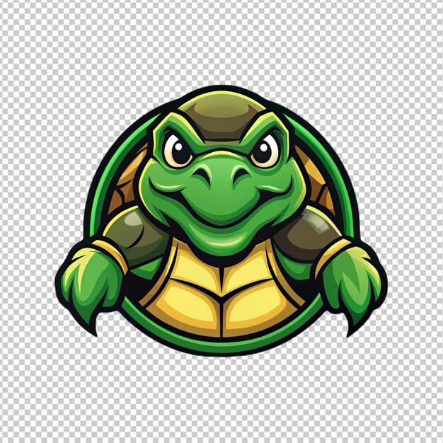 PSD el logotipo de la tortuga en fondo transparente