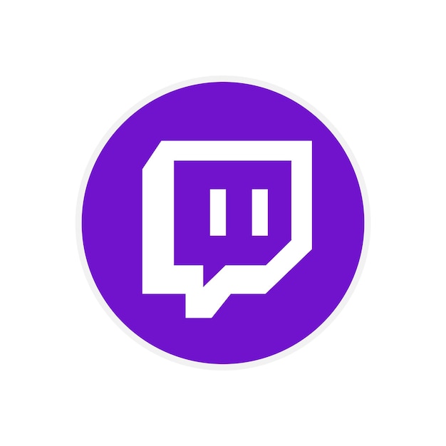 El logotipo de Twitch - Icono púrpura y blanco