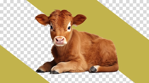 PSD logotipo de vaca png aislado sobre fondo transparente