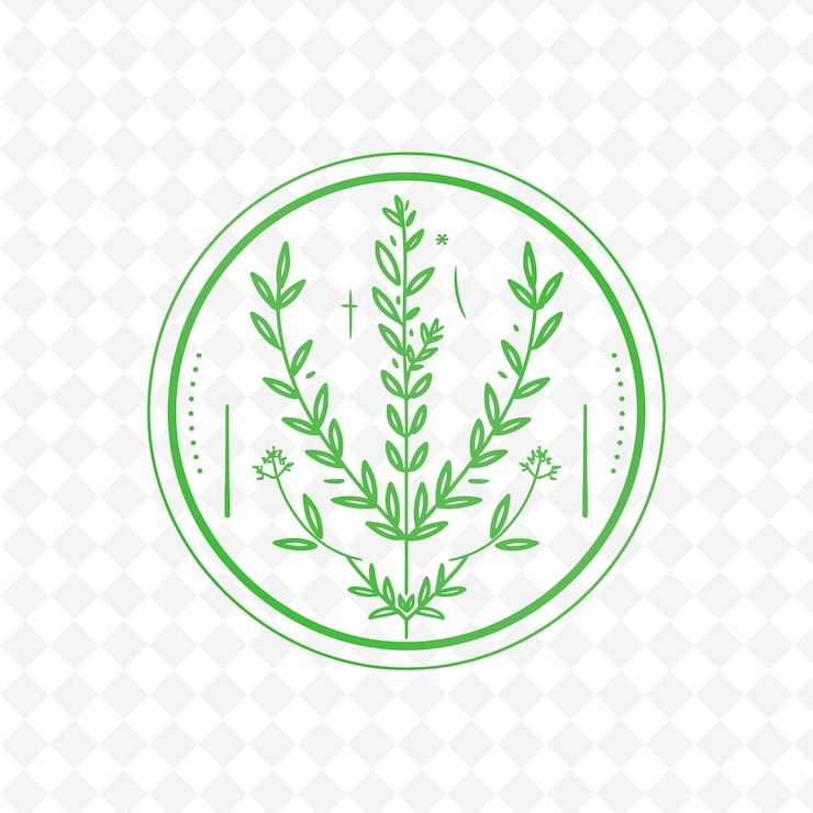PSD un logotipo verde con una planta verde en el centro