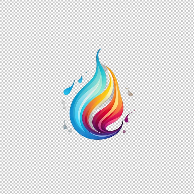 PSD logotipo watecolor água quente fundo isolado i