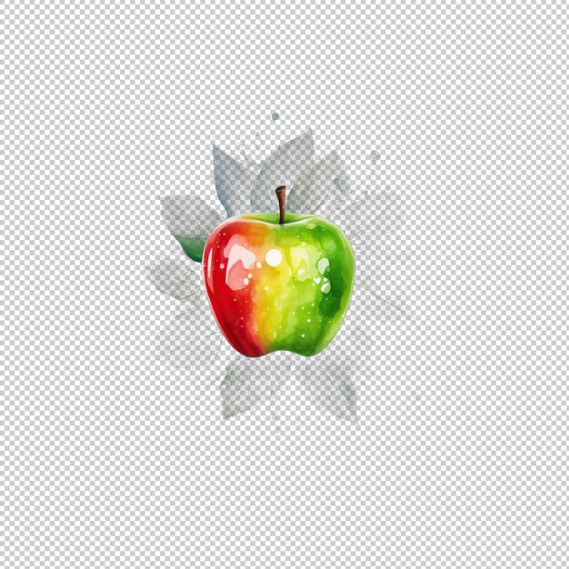 PSD el logotipo de watecolor apple juice con fondo aislado