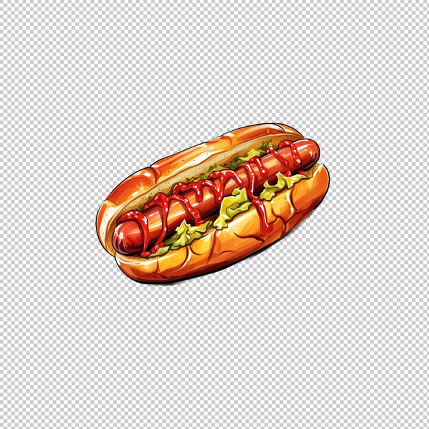 PSD el logotipo de watecolor hot dog aislado en el fondo iso