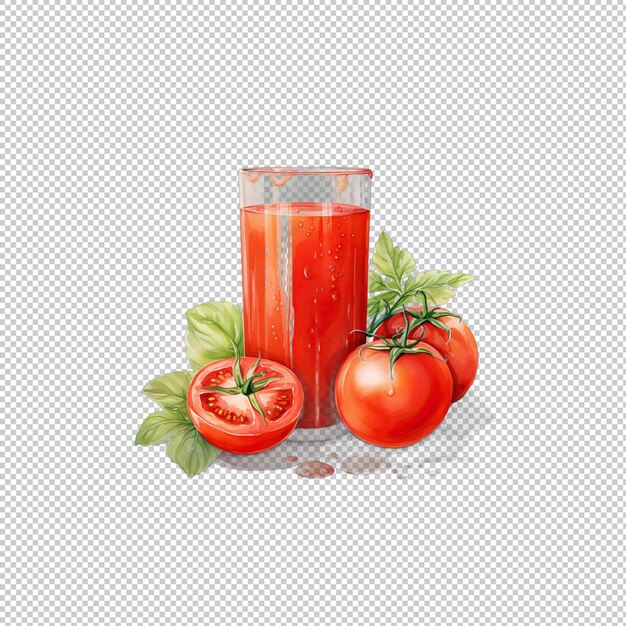 Logotipo de watecolor jugo de tomate fondo aislado