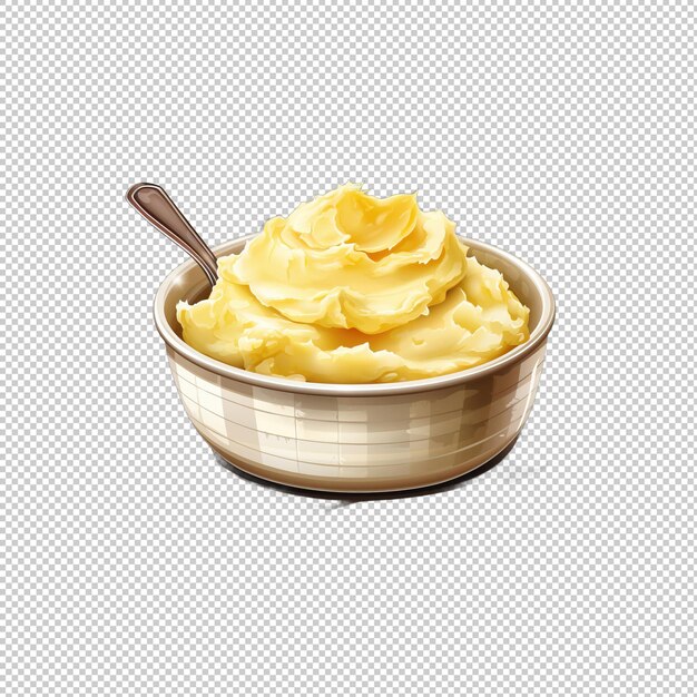 PSD logotipo watecolor mashed potato fundo isolado