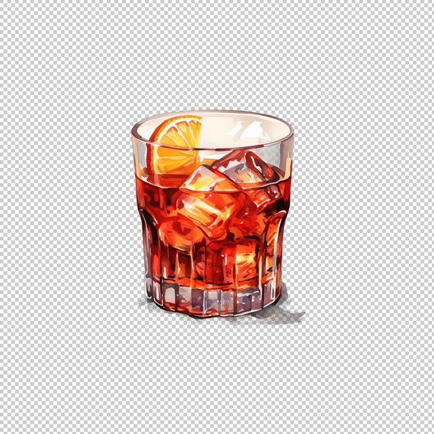 Logotipo watecolor negroni isolado iso de fundo