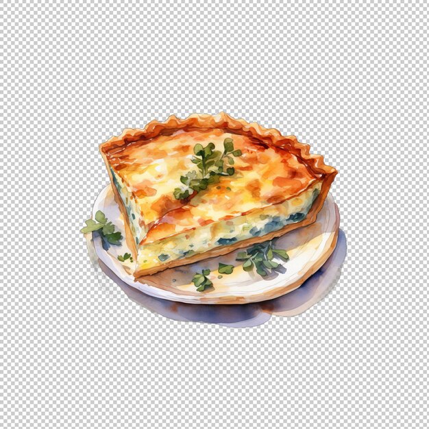 PSD el logotipo de watecolor quiche aislado de fondo aislado