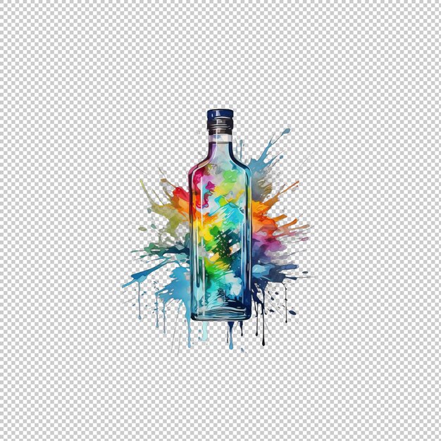 Logotipo Watecolor Vodka isolado isola de fundo