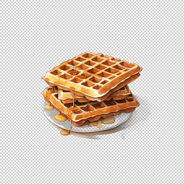 PSD logotipo watecolor waffles isolado iso de fundo