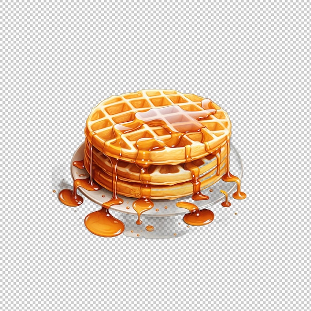 Logotipo Watecolor Waffles isolado ISO de fundo