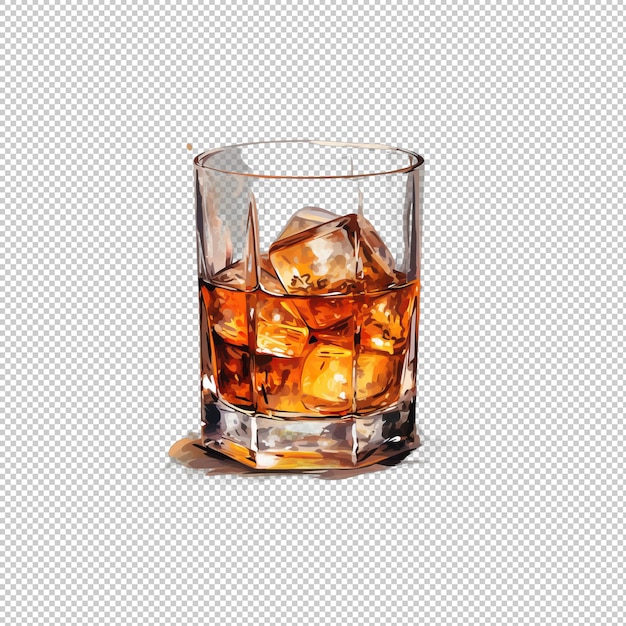 El logotipo de Watecolor Whiskey Smash con un fondo aislado