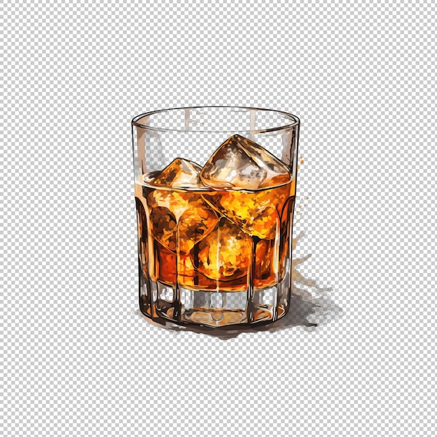 El logotipo de Watecolor Whiskey Smash con un fondo aislado