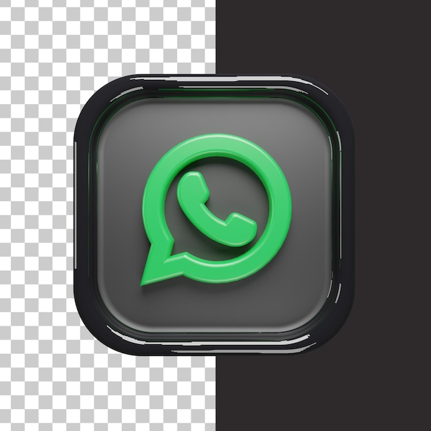 logotipo de whatsapp 3d
