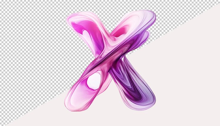 PSD el logotipo x sobre un fondo transparente