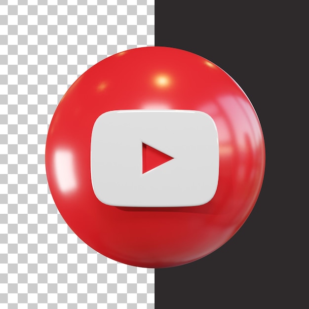 PSD logotipo de youtube en 3d