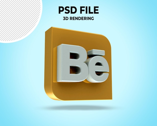 PSD logotipos de ícones de mídia ocial em 3d moderno