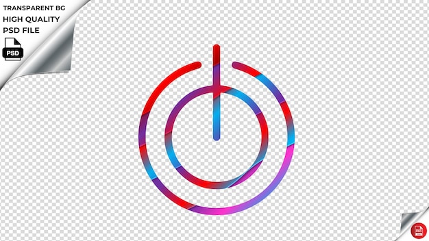 PSD logout design2 ícone de vetor de luz vermelho azul púrpura fita psd transparente