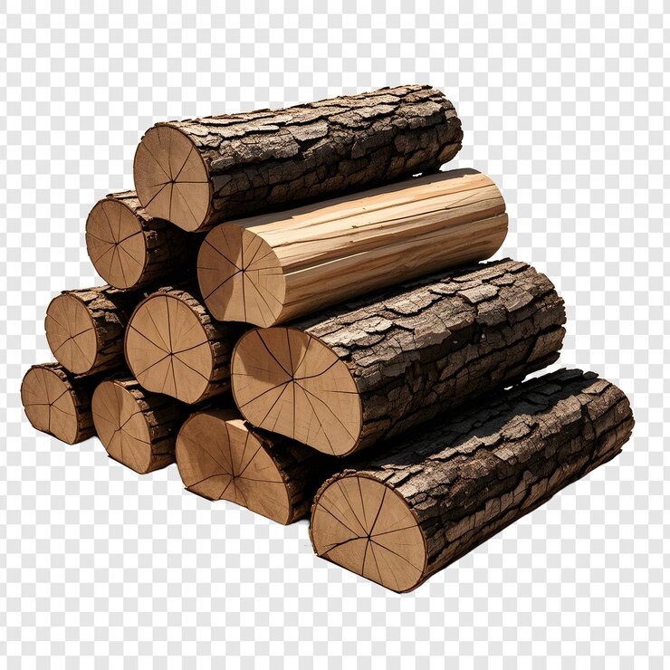 PSD logs stacked on a white background with a white background