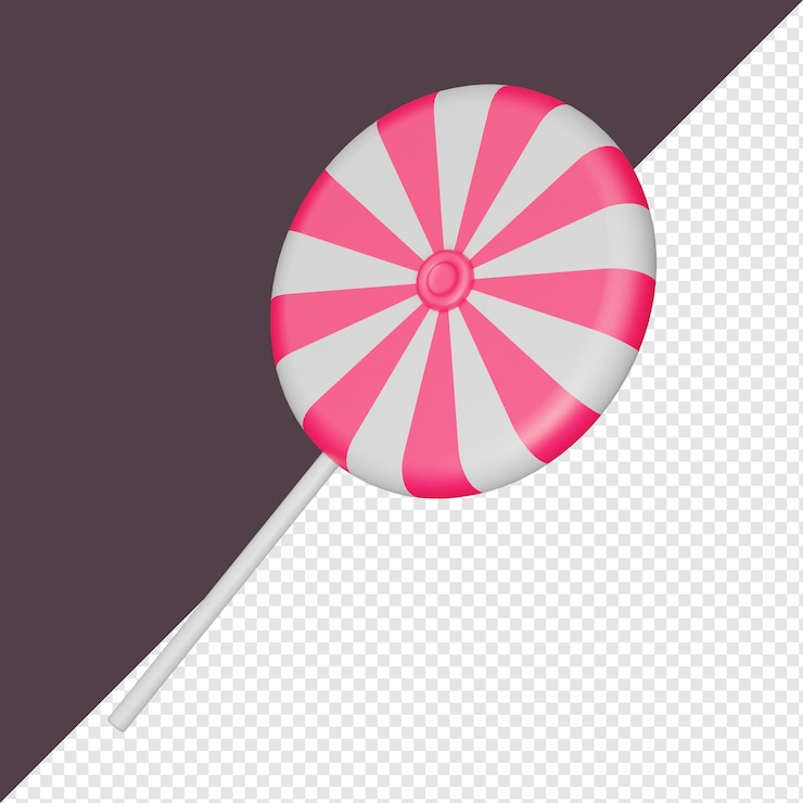 PSD lolipop 3d objeto realista diseño vector icono ilustración