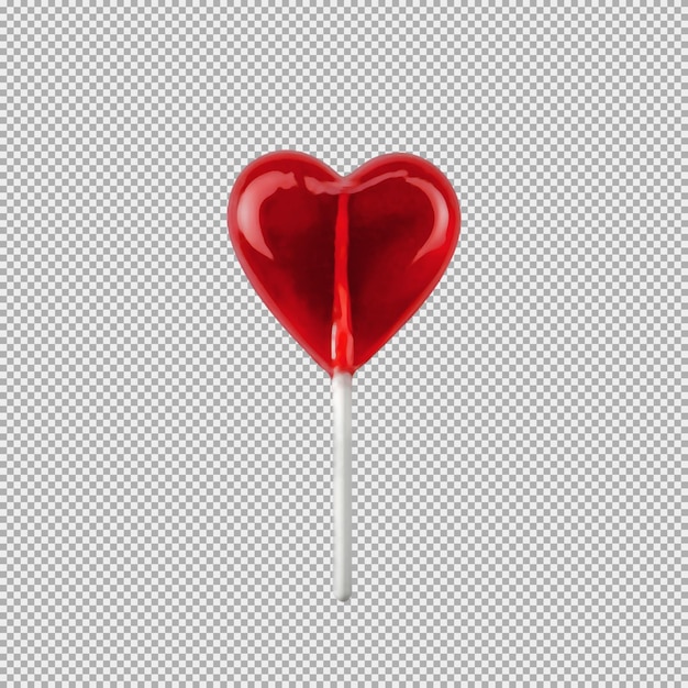 Lolipop di cuore rosso