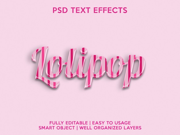 PSD lolipop-texteffekte