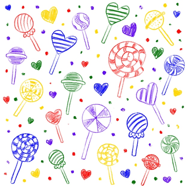 Lolipops e Corações Coloridos