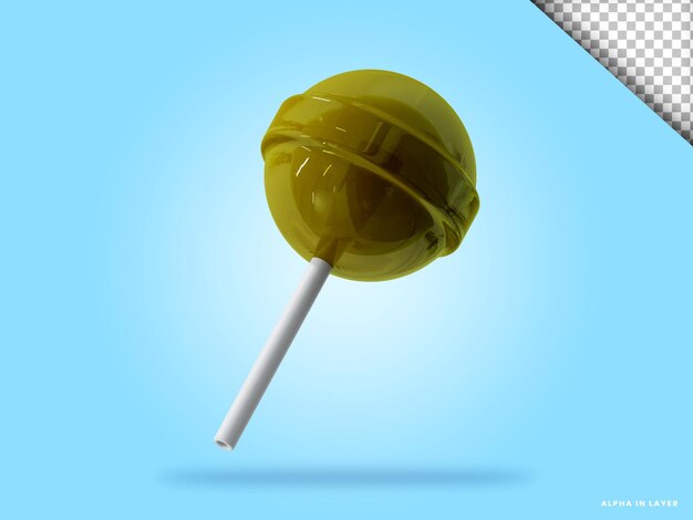 Lollipop 3d-render-illustration isoliert