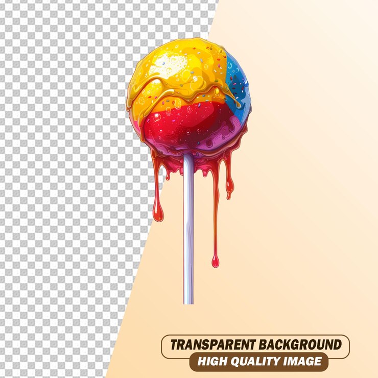 PSD lollipop aislado en el archivo psd de fondo transparente