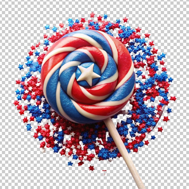 PSD lollipop mit amerikanischer flagge