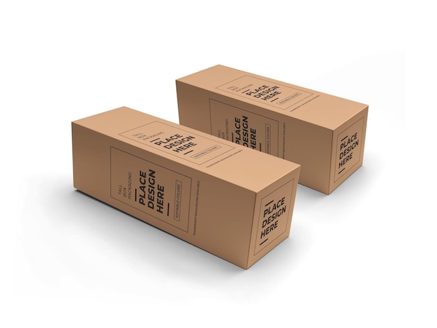 Long box packaging mockup