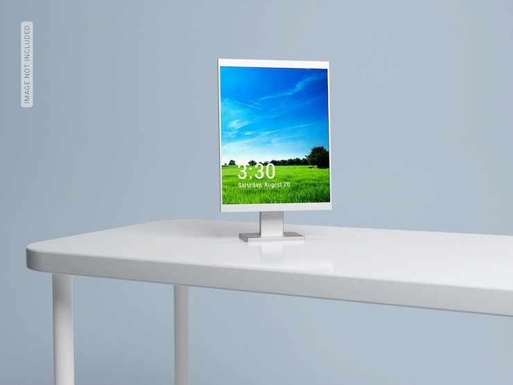 PSD long monitor display screen mockup